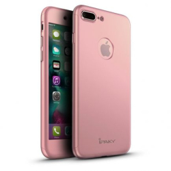 Husa FullBody MyStyle Rose - Gold pentru Apple iPhone 8 Plus acoperire completa 360 grade cu folie de protectie gratis