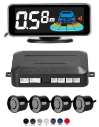 Senzori parcare tip OEM de 16.5mm cu display LED cu afisare individuala pe fiecare senzor Negru 