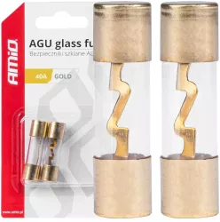 Set 2 sigurante din sticla tip AGU contacte aurite 40A 