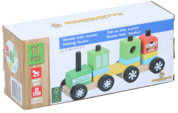 Set constructie din lemn Marionette Tractor 11 piese 