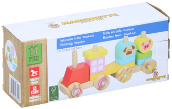 Set constructie din lemn Marionette Tren 11 piese 
