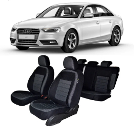 Set huse scaune dedicate Audi A4 B8 2009-2016 Bancheta fractionata+husa cotiera 