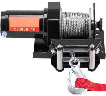 Troliu electric 12V capacitate 907 kg Lungime cablu 12 m Telecomanda cu fir IP55 pentru barci ATV Remorci 