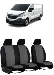 Set huse scaune eko piele dedicate Renault Trafic 2+1 2000-2014 