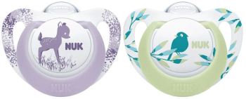 Suzeta Nuk Genius Color Silicon M1 Mov 0-6 luni Set 2 Bucati 