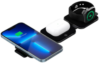 Incarcator wireless Canyon 3-in-1 Wireless Qi Fast charge 15W Black 