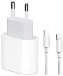 Incarcator compatibil cu iPhone 14/13/12/11/Pro/Pro Max/iPad/AirPods Type-C cablu de date Lightning Fast charge 20W Apple Alb 