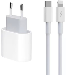 Incarcator pentru compatibila iPhone 14/13/12/11/iPad/AirPods Cablu USB-C Lightning Adaptor Retea cu Incarcare Rapida 25W Alb 