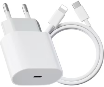 Incarcator pentru iPhone 14/13/12/11/Pro/Pro Max/iPad/AirPods cablu de date Lightning Fast charge 20W ambalaj Apple Alb/Gri 