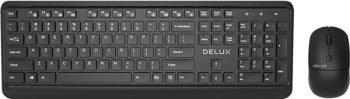 Kit wireless Delux tastatura KA190G si mouse M320GX negru 