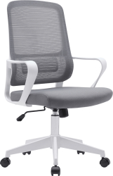 Scaun birou gri alb Salomo 63x56.5x99-109 cm 
