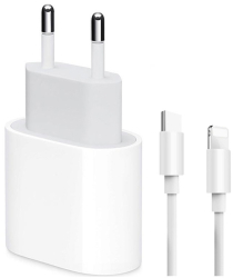 Set Incarcator compatibil cu Apple LQT USB-C 20W Fast Charger si cablu USB-C Lightning Compatibil cu iPhone 14 / 14 Pro / 14 Pro Max / 13 
