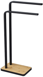 Suport prosoape metal neagru bambus Labav 19.8x41.7x76.5 cm 