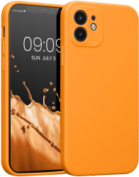 Husa Kwmobile pentru Apple iPhone 12/iPhone 12 Pro Silicon Portocaliu 59351.150 