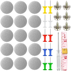 Kit 65 capse Aisdelu® incluse 65 bucati catarame 65 cuie colorate surubelnita banda de masura pentru reparatia plafonului auto co 
