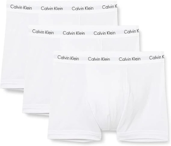 Set 3 boxeri Calvin Klein pentru barbati alb M - OUTLET 
