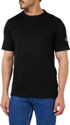 Tricou cu maneca scurta pentru barbati Calvin Klein Jeans Badge Regular J30J323484 negru M - OUTLET 