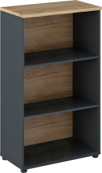 Biblioteca HDF grafit stejar artisan Klaudius 70x40x120 cm 