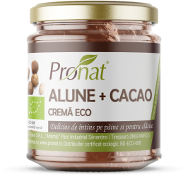 Crema bio de alune cu cacao vegana 220g Pronat 