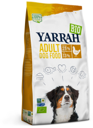 Hrana uscata bio pentru caini adult cu carne de pui 25 proteina si 13 grasimi 2kg Yarrah 