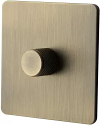 Intrerupator metalic cu variator/dimmer Bronze Elegance Vichema 1gang doza inclusa 