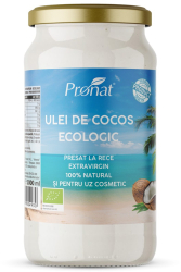 Ulei de cocos extravirgin bio presat la rece 1000ml Pronat 