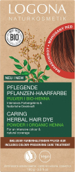 Vopsea de par bio pe baza de plante rosu mahon 100g Logona 