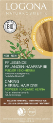 Vopsea de par pulbere pe baza de plante blond cupru 100g Logona 
