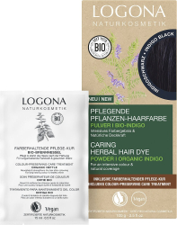 Vopsea de par pulbere pe baza de plante negru indigo 100g Logona 