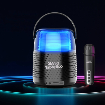 Boxa portabila copii/adulti SMART TabbyBoo MK3 de 16W cu microfon separat wireless portabil pentru karaoke si petrecere sunet magic si 