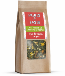 Ceai de fructe ceai verde cu capsuni si afine 80g Pronat 