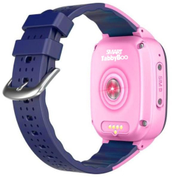 Ceas smartwatch pentru copii cu functie telefon Roz SMART TabbyBoo 4G 1.4 inch temperatura copil apel video camera HD Android buton SOS 