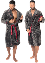 Halat de baie Roger Grey Red Men XL 