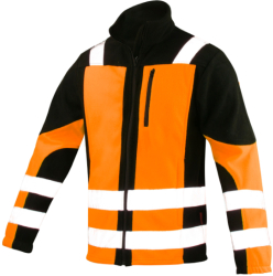 Hanorac fleece portocaliu cu dungi reflectorizante marimea XL Artmas ART701038 