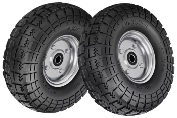 Set 2 roti pentru roaba sau carucior transport marfa 25 x 7.5 cm negru Vivo 5176 