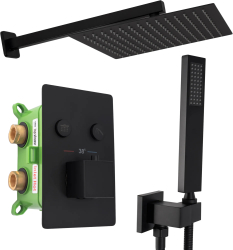 Set de dus incastrat Rea FENIX DAVIS NEGRU + BOX 