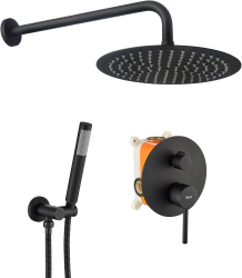Set de dus incastrat Rea Lungo Black negru + BOX 