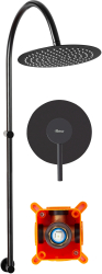 Set pentru dus Lugano Black Rea incastrabil +BOX 