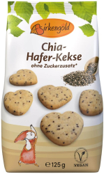 Biscuiti din ovaz cu chia indulciti cu xylitol 125g Birkengold 