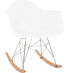 Fotoliu balansoar alb fag plastic Bedver 63x68x70 cm 