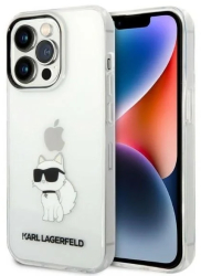 Husa iPhone 14 Pro Max - Karl Lagerfeld Hardcase Transparent KLHCP14XHNCHTCT - Ikonik Choupette 