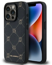 Husa iPhone 15 Pro Max - Karl Lagerfeld Leather MagSafe KLHMP15XPGKHPHK - Karl Head 