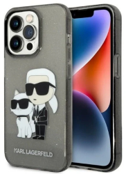 Husa pentru iPhone 14 Pro - Karl Lagerfeld Hardcase Glitter KLHCP14LHNKCTGK - Karl&Choupette 
