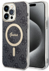 Husa pentru iPhone 15 Pro - Guess IML 4G MagSafe GUHMP15LH4STK - Black 