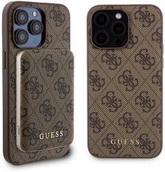 Husa pentru iPhone 15 Pro Max - Guess Hardcase Powerbank MagSafe GUBPM5P15X4GEMGW - Brown 