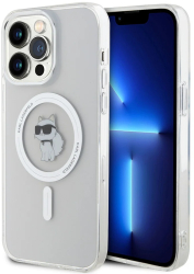 Husa pentru iPhone 15 Pro Max - Karl Lagerfeld IML MagSafe KLHMP15XHFCCNOT - Transparent Choupette 