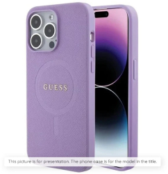 Husa pentru iPhone 16 - Guess Saffiano MagSafe GUHMP16SPSAHMCU - Purple 