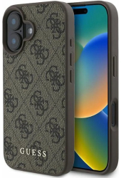 Husa pentru iPhone 16 Plus - Guess Hardcase 4G Classic GUHCP16MG4GFBR - Brown 