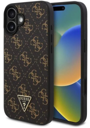 Husa pentru iPhone 16 Plus - Guess Hardcase 4G Triangle Metal Logo GUHCP16MPG4GPK - Black