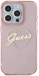Husa pentru iPhone 16 Pro Max - Guess Hardcase IML Heart GUHCP16XHCHGSPP - Pink 